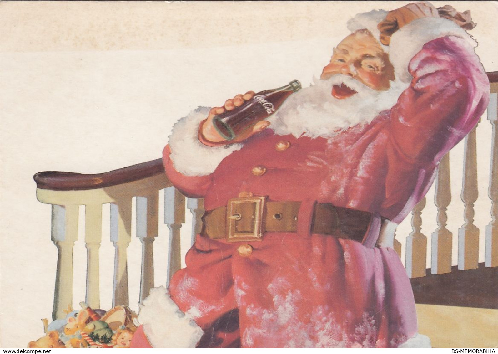 Santa Claus COCA COLA Advertising Old Postcard - Santa Claus