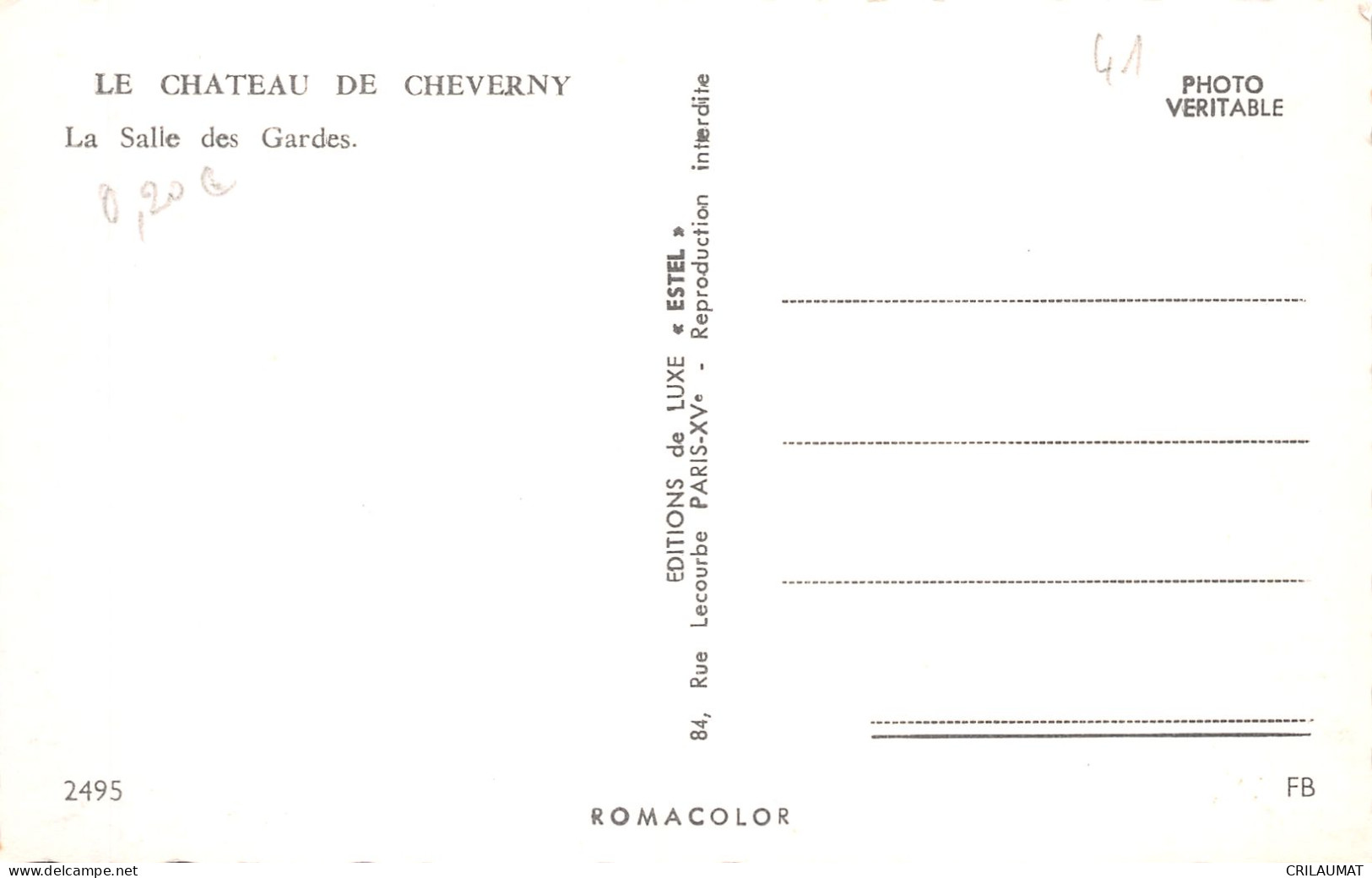 41-CHEVERNY-N°T5084-F/0251 - Cheverny