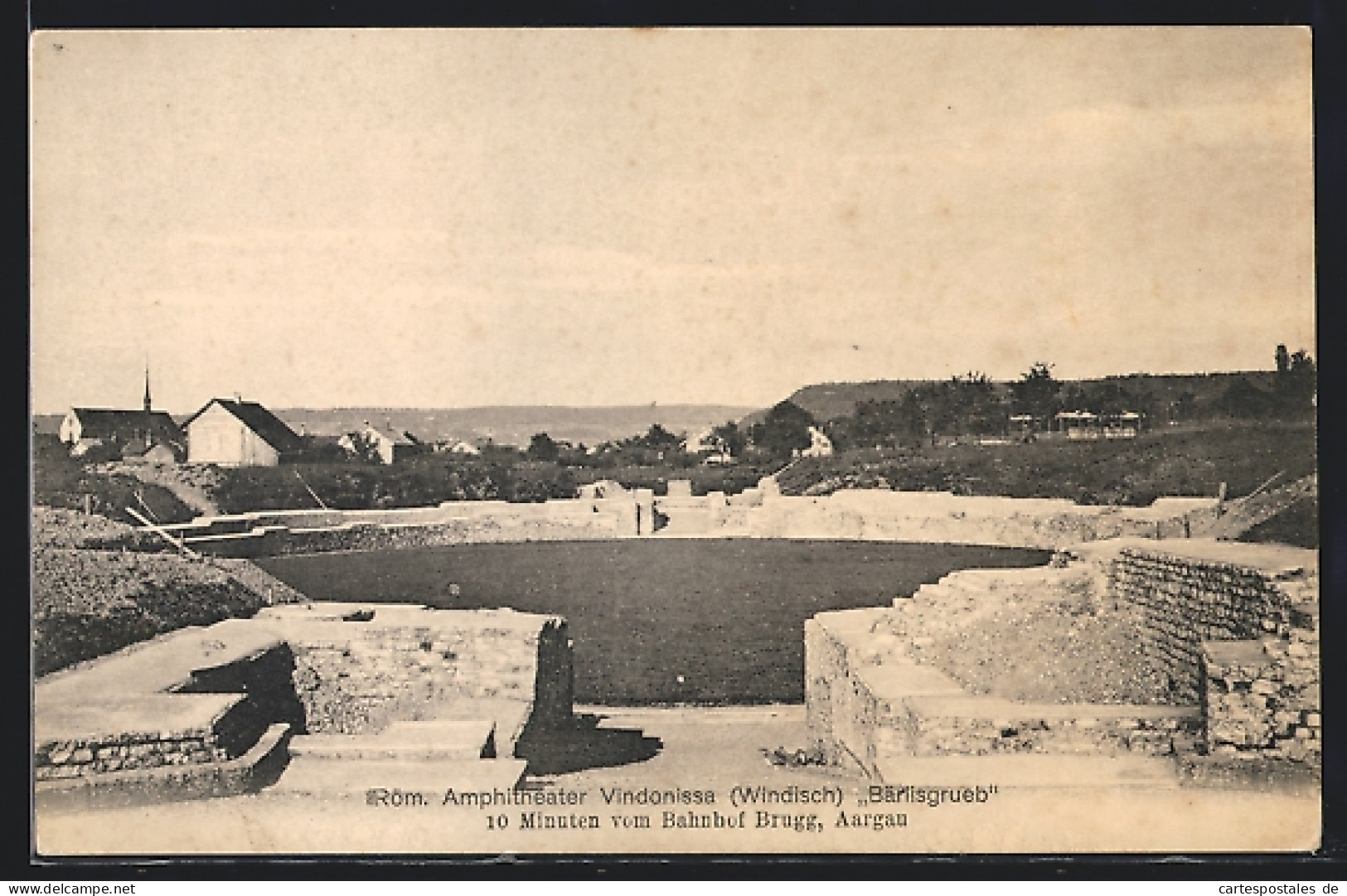 AK Windisch, Vindonissa, Röm. Amphitheater, Bärlisgrueb  - Windisch