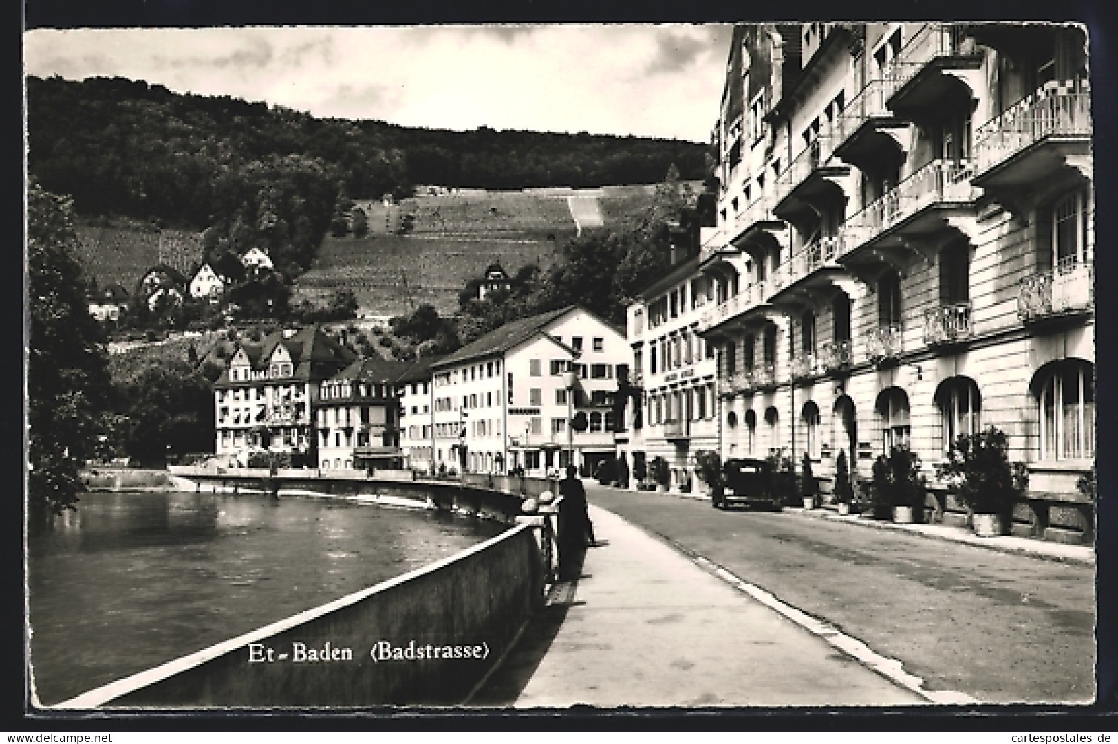 AK Et-Baden, Hotel Hirschen In Der Badstrasse  - Baden