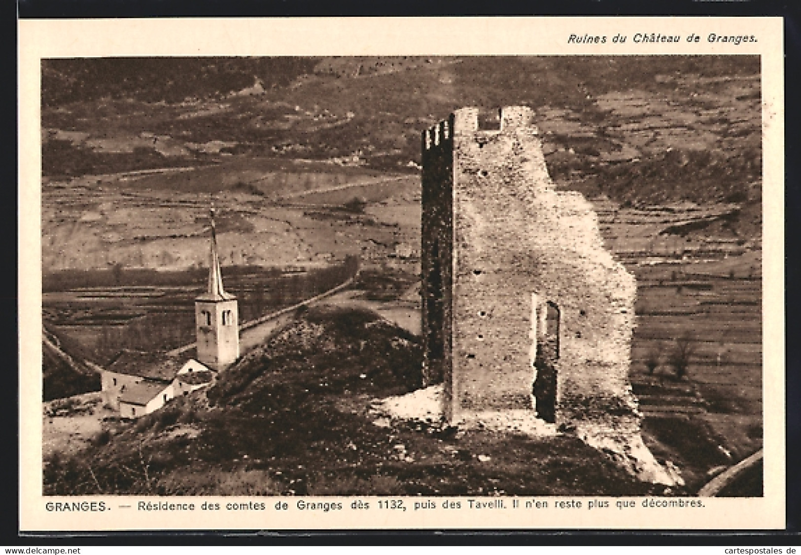 CPA Granges-le-Bourg, Ruines Du Chateau, Residence Des Comtes  - Sonstige & Ohne Zuordnung
