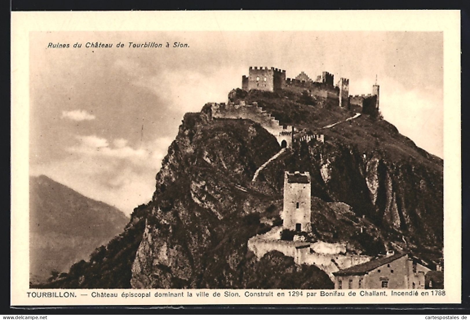 AK Sion, Ruines Du Chateau De Tourbillon  - Sion