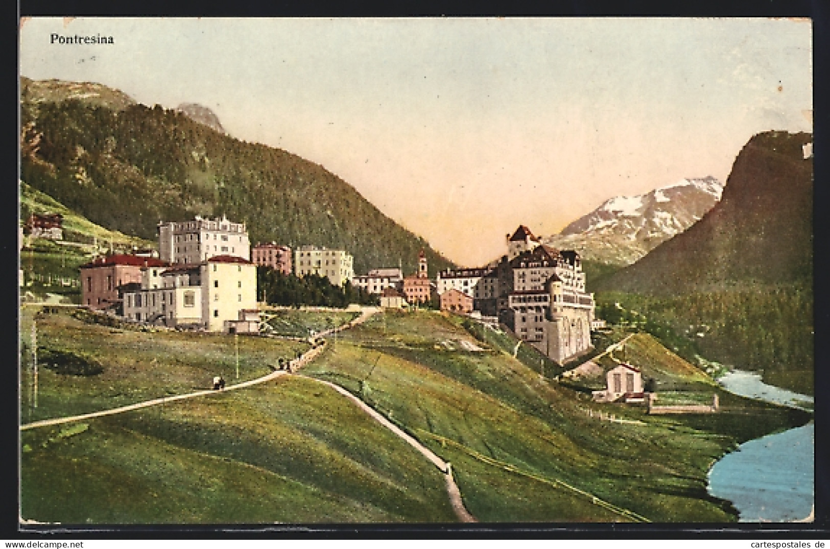 AK Pontresina, Blick Auf Den Ort  - Pontresina