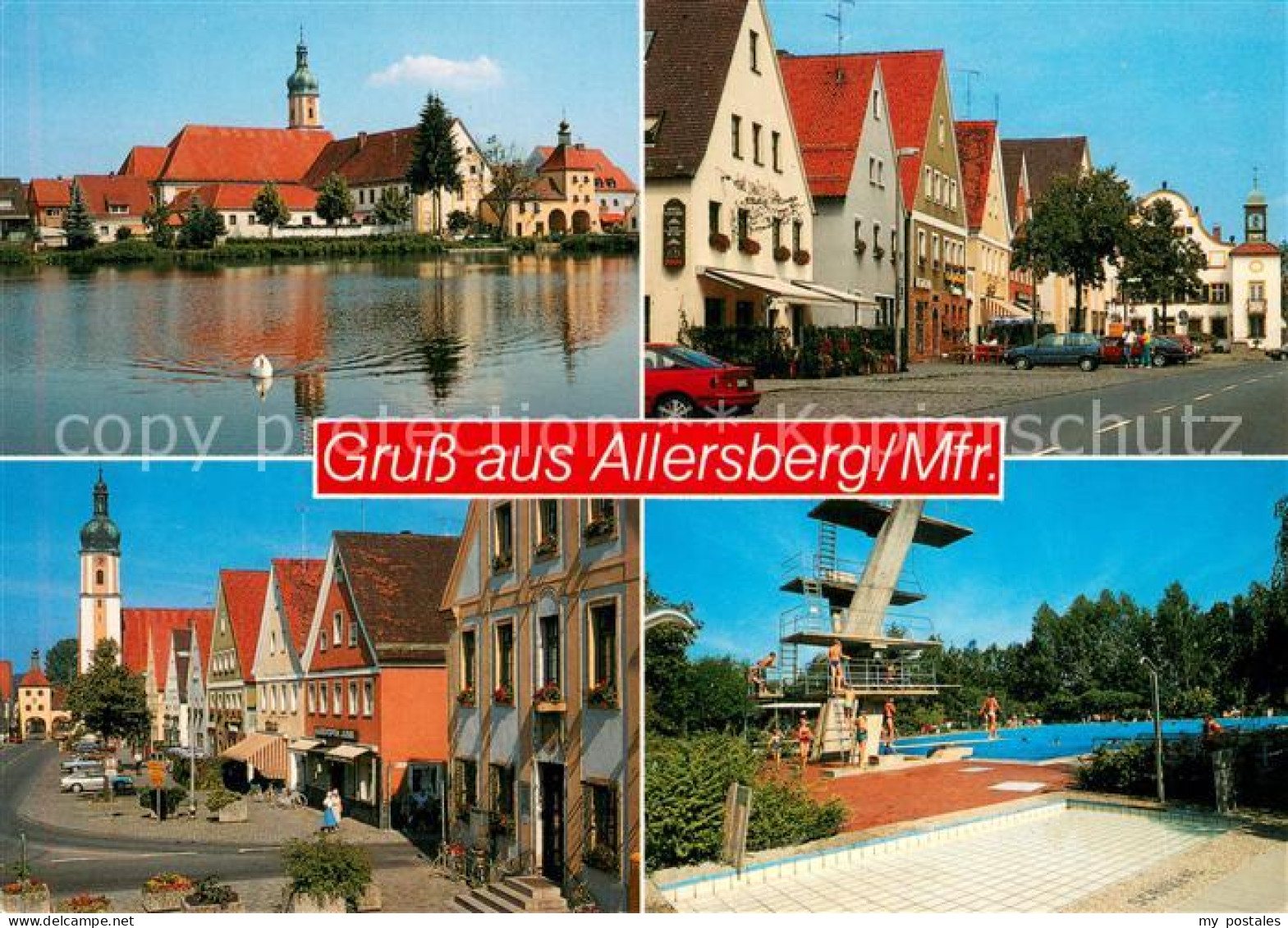 73680153 Allersberg Ortsansichten Kirche Freibad Allersberg - Allersberg