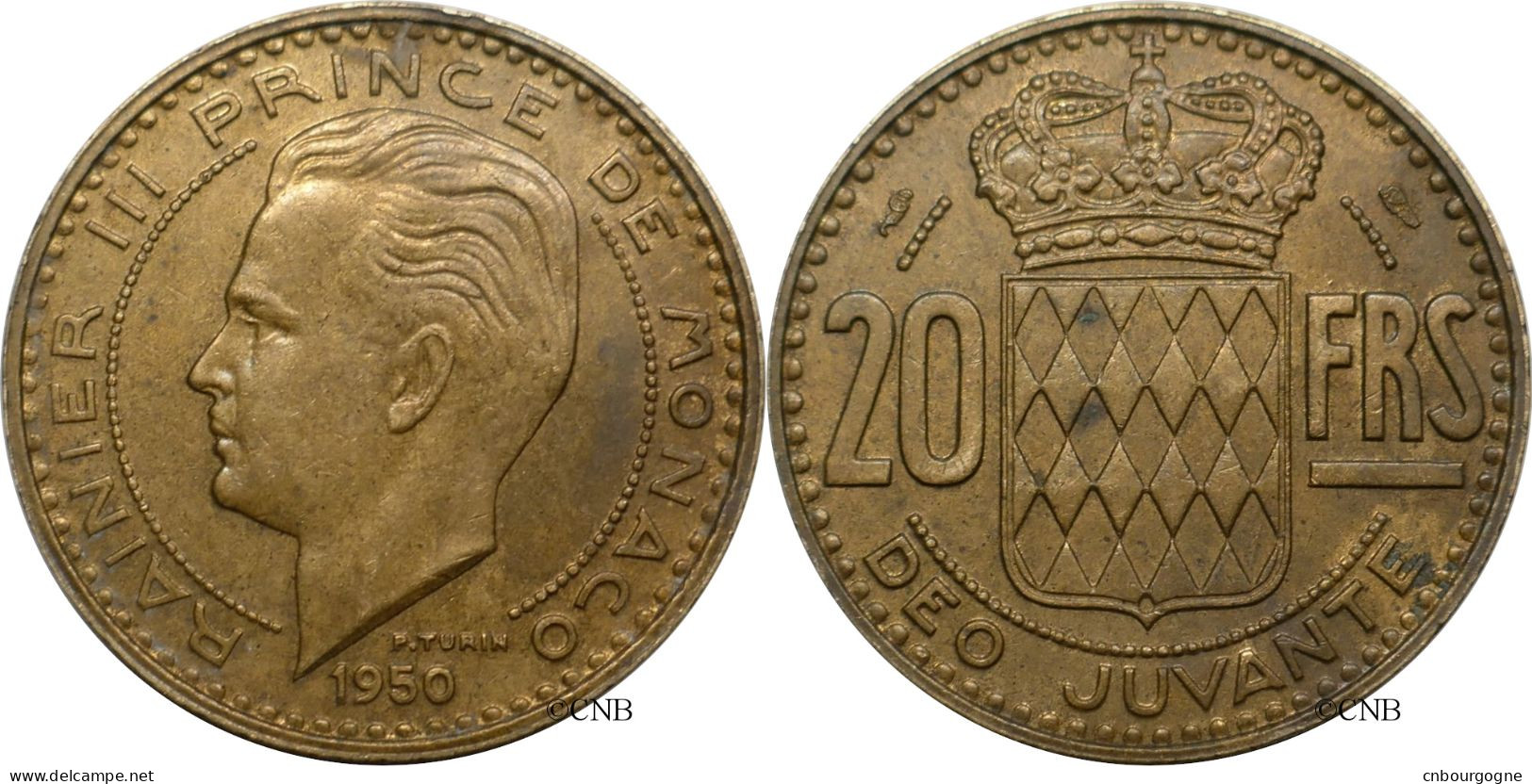 Monaco - Principauté - Rainier III - 20 Francs 1950 - TTB+/AU50 - Mon6145 - 1949-1956 Old Francs