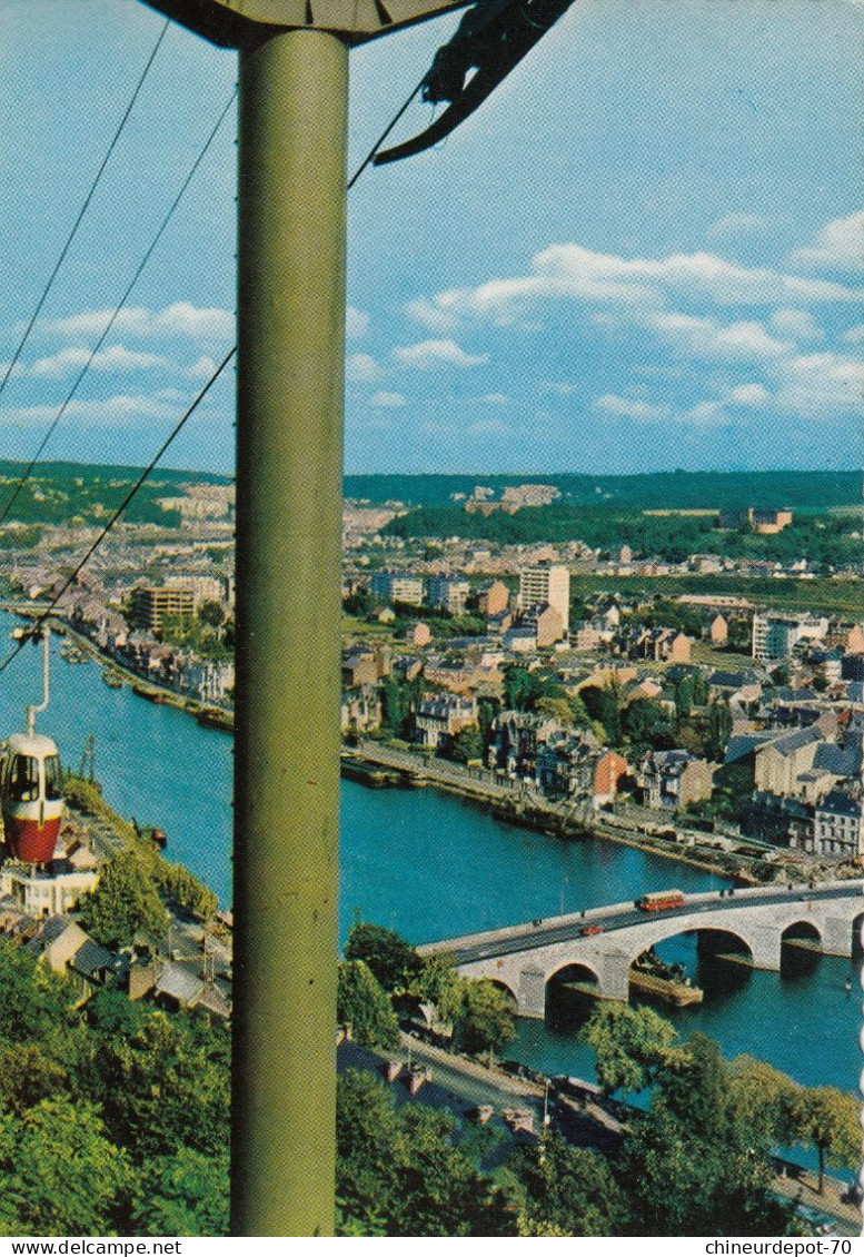 NAMUR LE TELEPHERIQUE ET LE PONT DE JAMBES - Namur