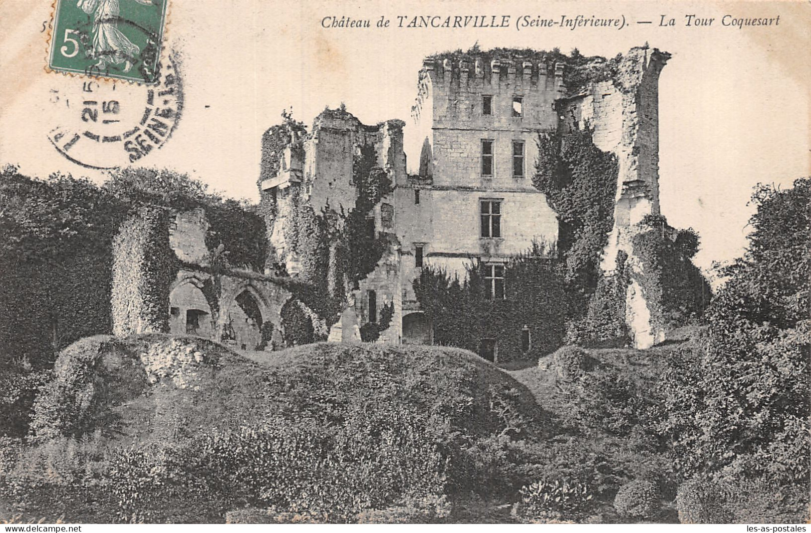 76 TANCARVILLE RUINES DE LA TOUR COQUESART - Tancarville