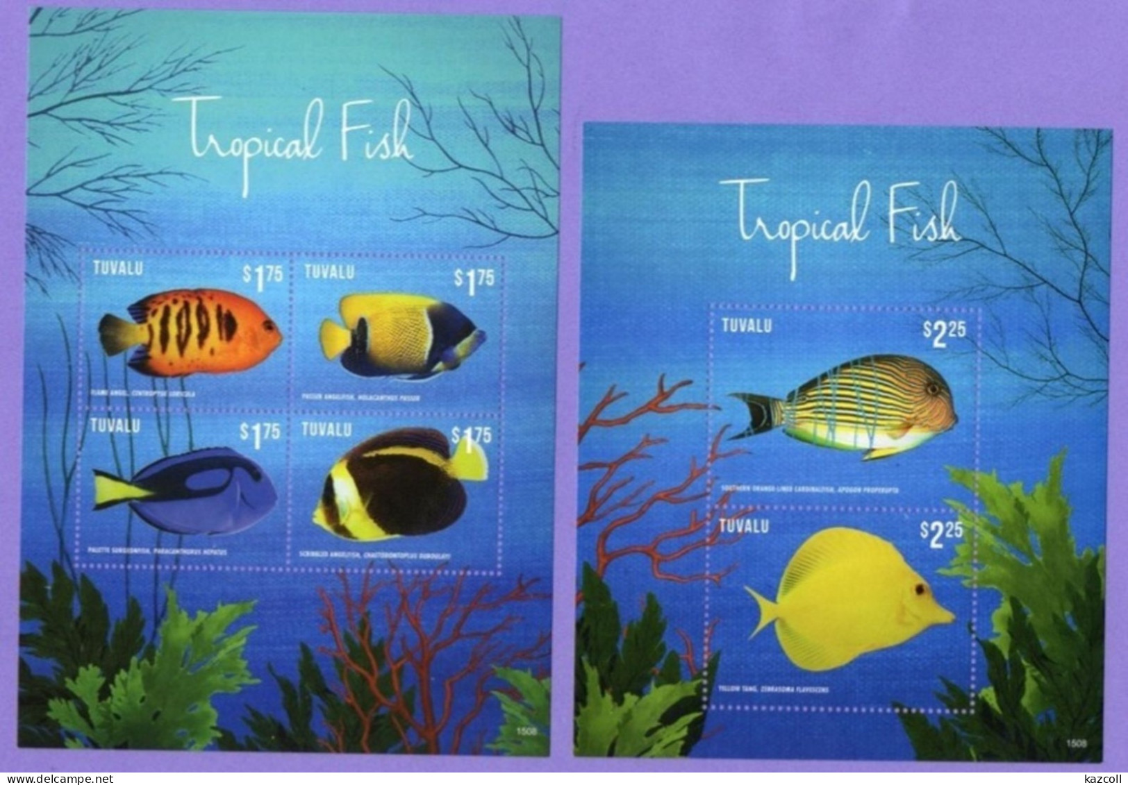 Tuvalu 2015. Sea Life Marine Fauna. Fish. MNH - Tuvalu