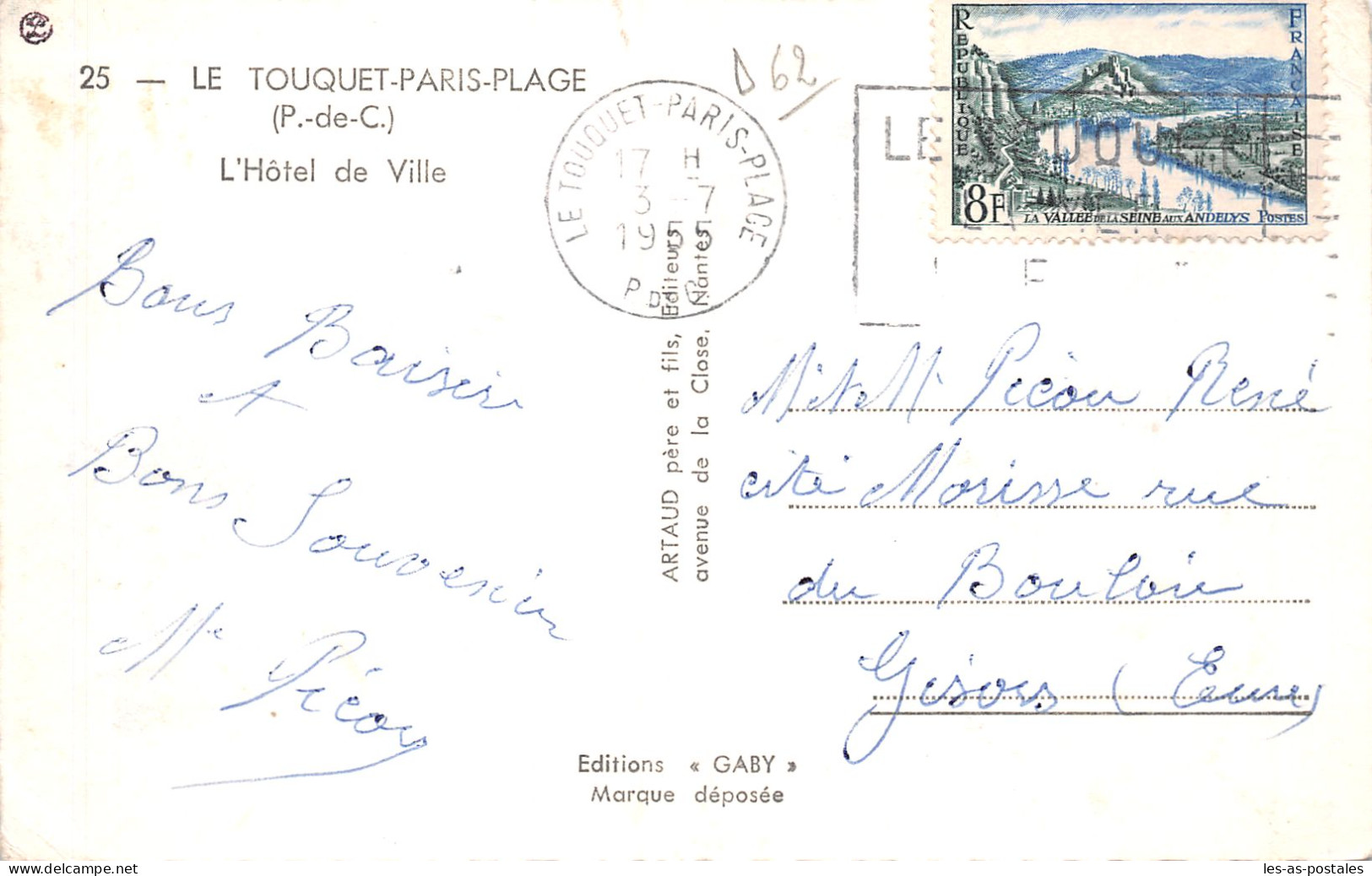 62 LE TOUQUET PARIS PLAGE L HOTEL DE VILLE - Le Touquet