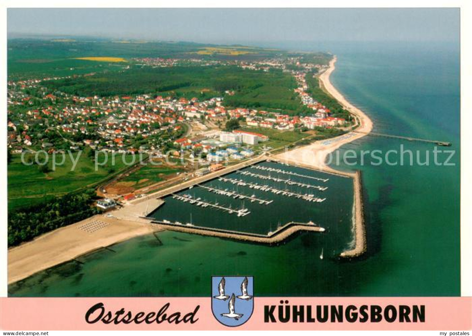 73680049 Kuehlungsborn Ostseebad Fliegeraufnahme Mit Strand Segelhafen Kuehlungs - Kühlungsborn