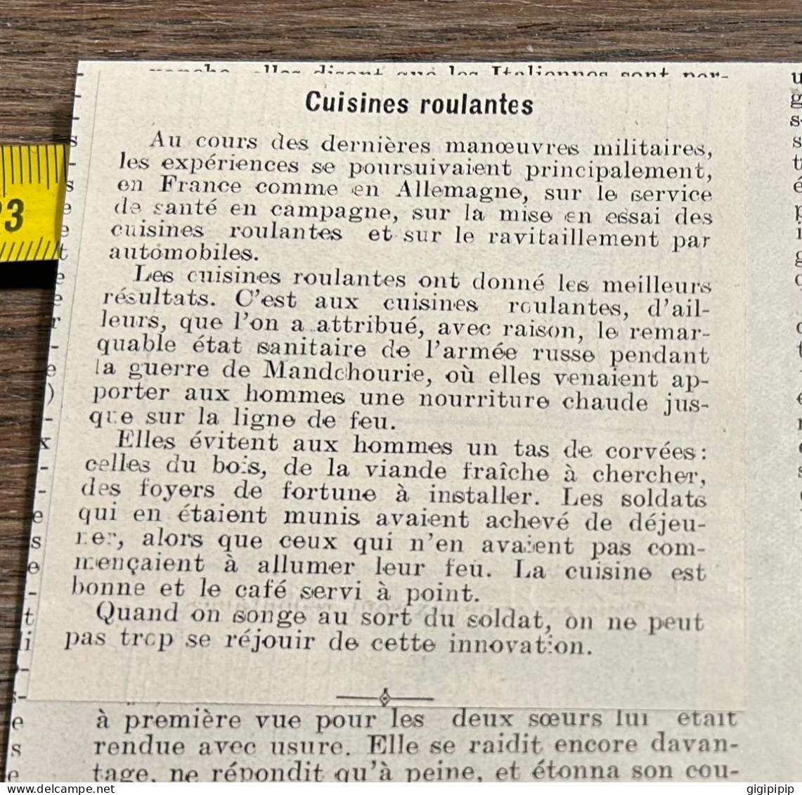 1908 PATI AUX MANEUVRES ALLEMANDES. - Les Cuisines Roulantes. - Colecciones