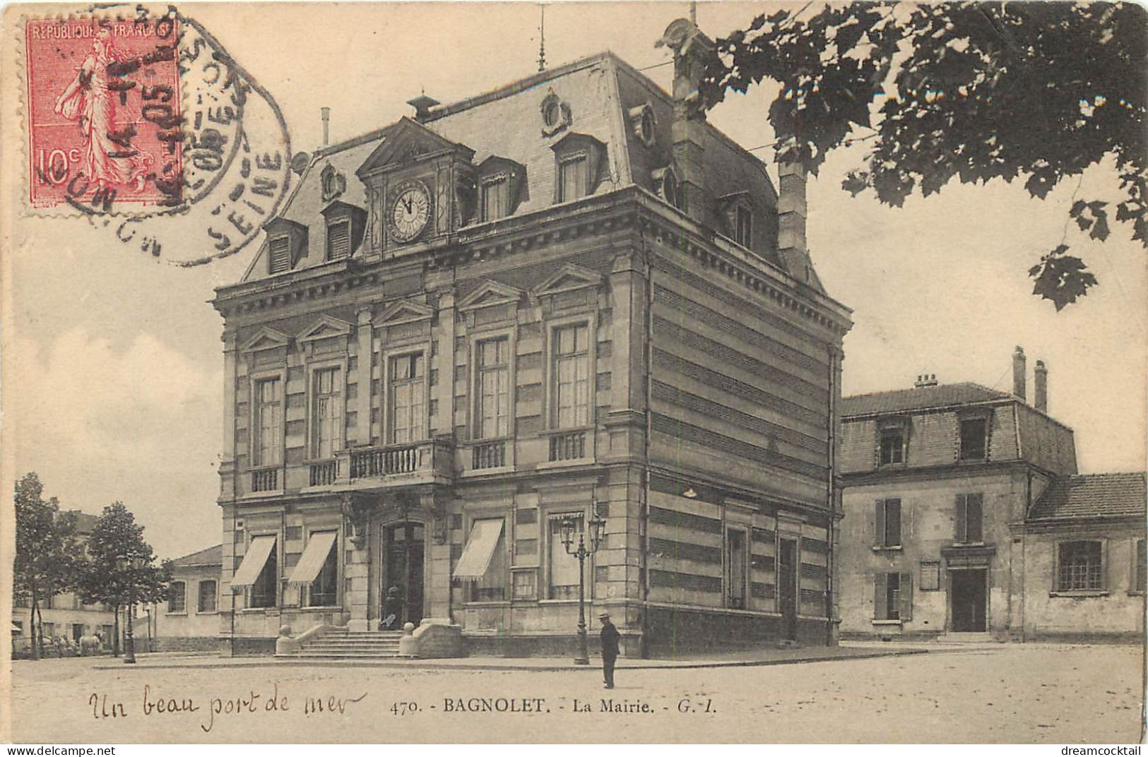 93 BAGNOLET. La Mairie Et Les écoles Derrière 1905 - Bagnolet