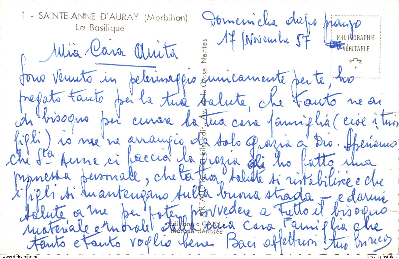 56 SAINTE ANNE D AURAY LA BASILIQUE - Sainte Anne D'Auray