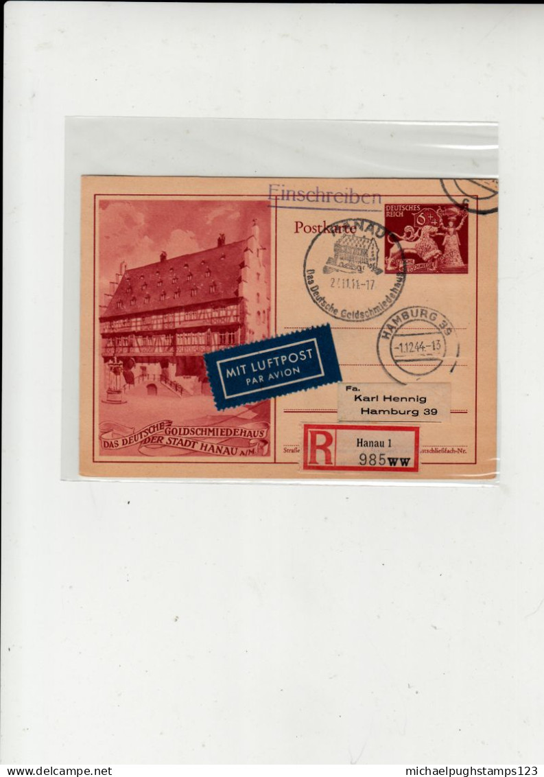 Germany / Airmail / Illustrated Stationery / Registered Postcards / Charity Stamps - Sonstige & Ohne Zuordnung