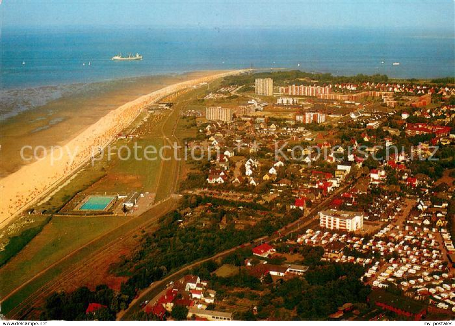 73679997 Cuxhaven Doese Nordseebad Fliegeraufnahme Mit Strand Cuxhaven Doese Nor - Cuxhaven