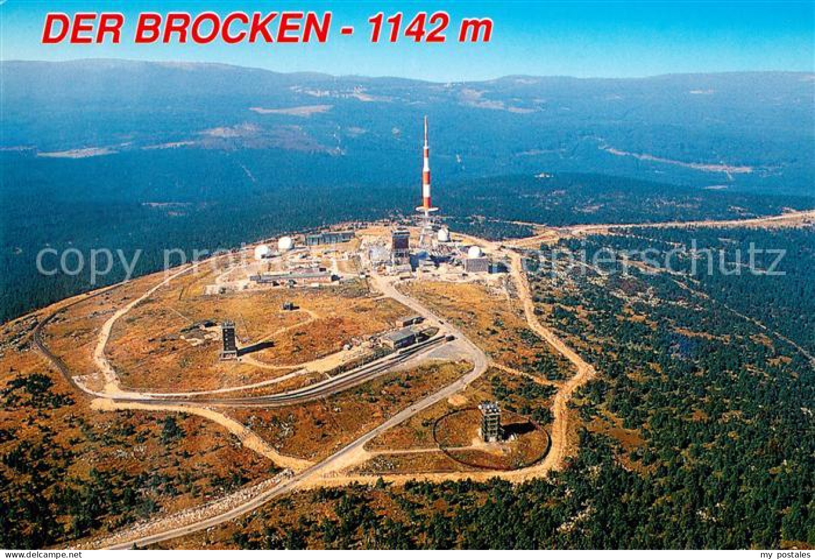 73679612 Brocken Harz Fliegeraufnahme Plateau Brocken Harz - Wernigerode