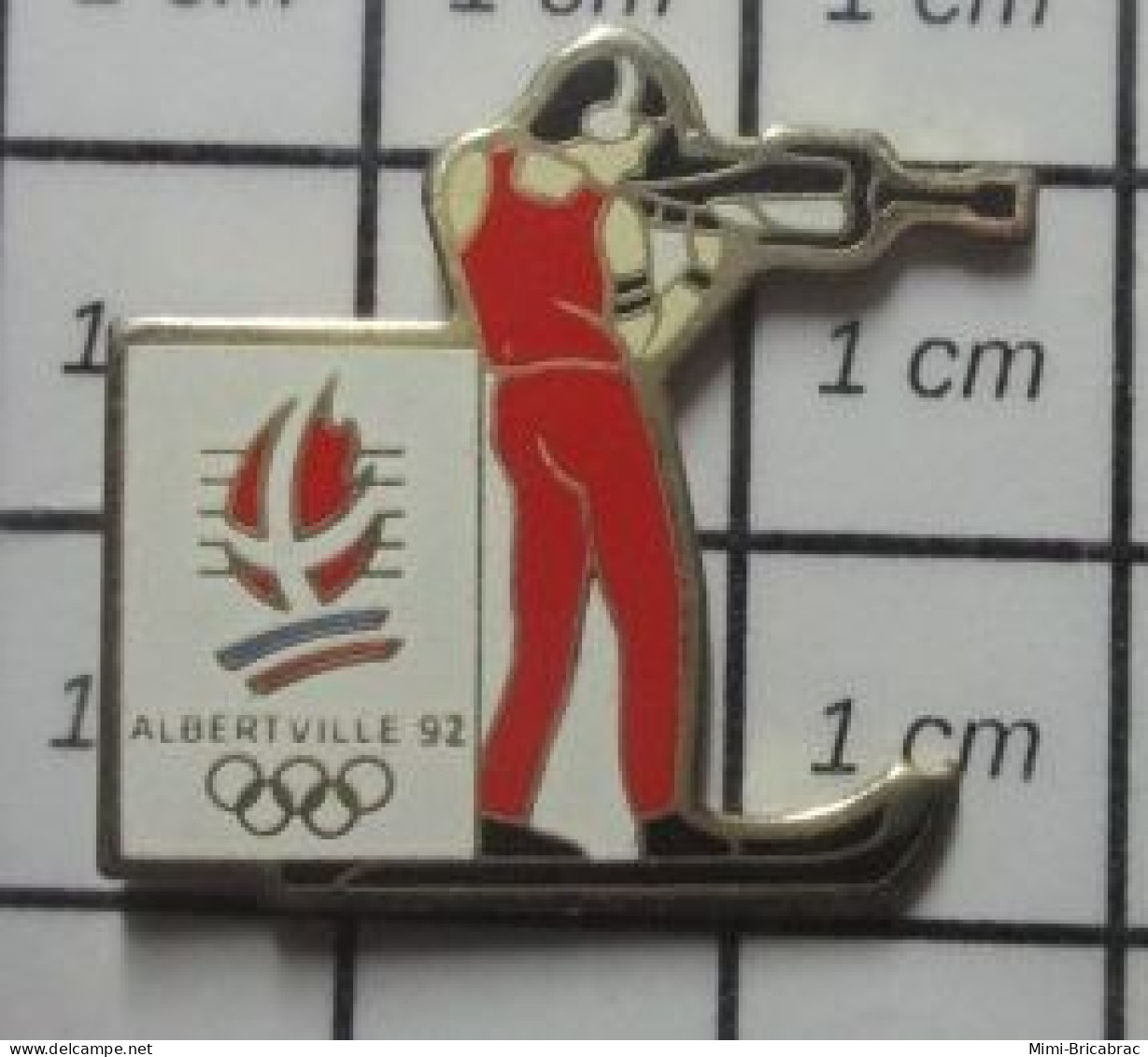 3617 Pin's Pins / Beau Et Rare / JEUX OLYMPIQUES / ALBERTVILLE 1992 BIATHLON - BD