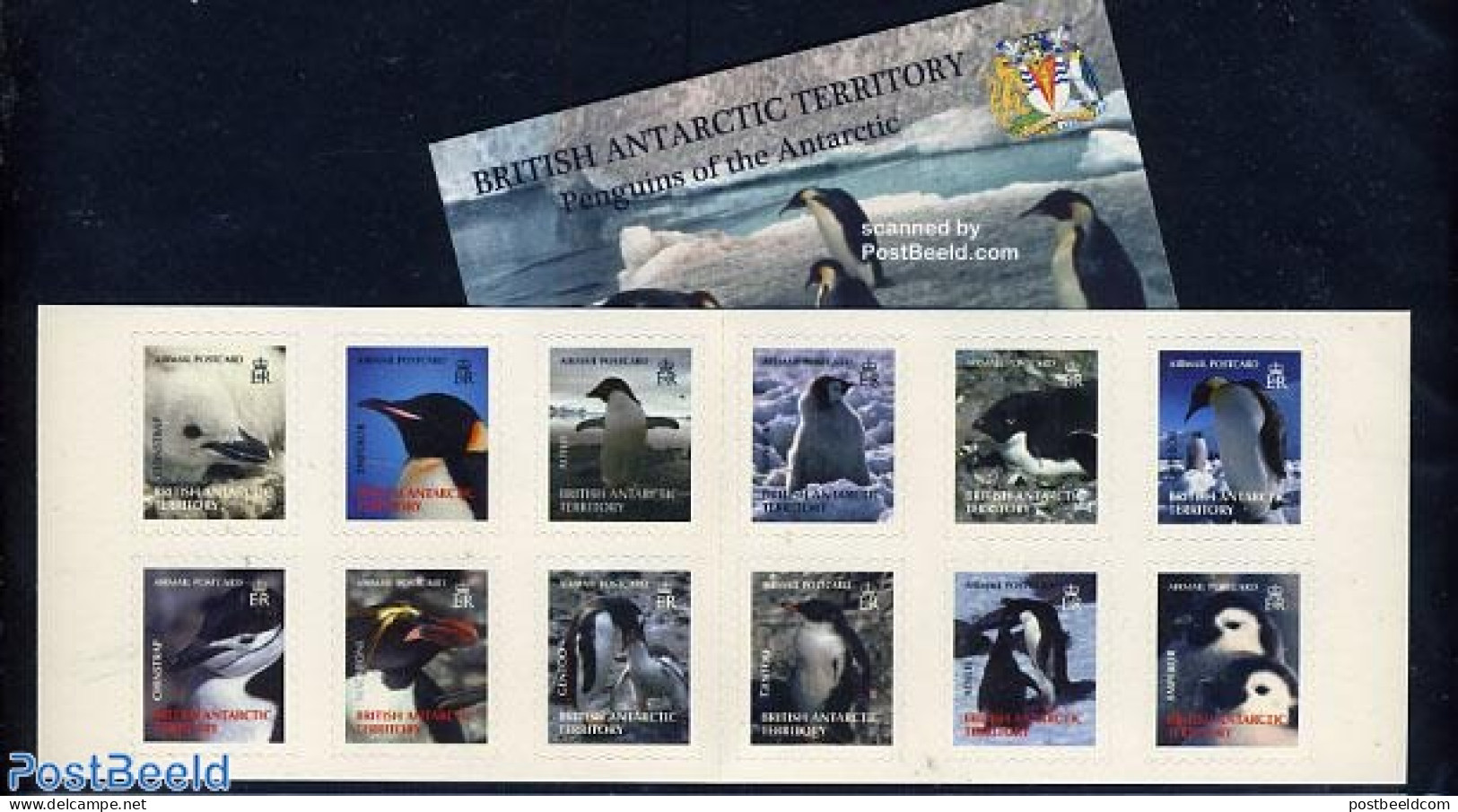 British Antarctica 2006 Penguins Booklet With 12 Stamps S-a, Mint NH, Nature - Birds - Penguins - Stamp Booklets - Non Classificati