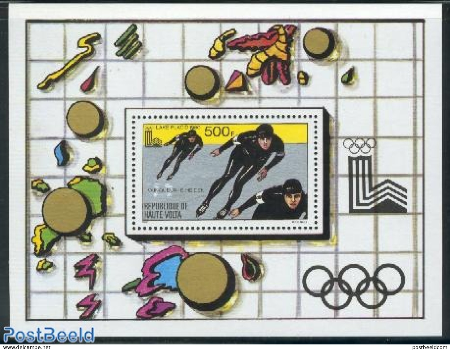 Upper Volta 1980 Lake Placid Winners S/s, Mint NH, Sport - Olympic Winter Games - Skating - Sonstige & Ohne Zuordnung