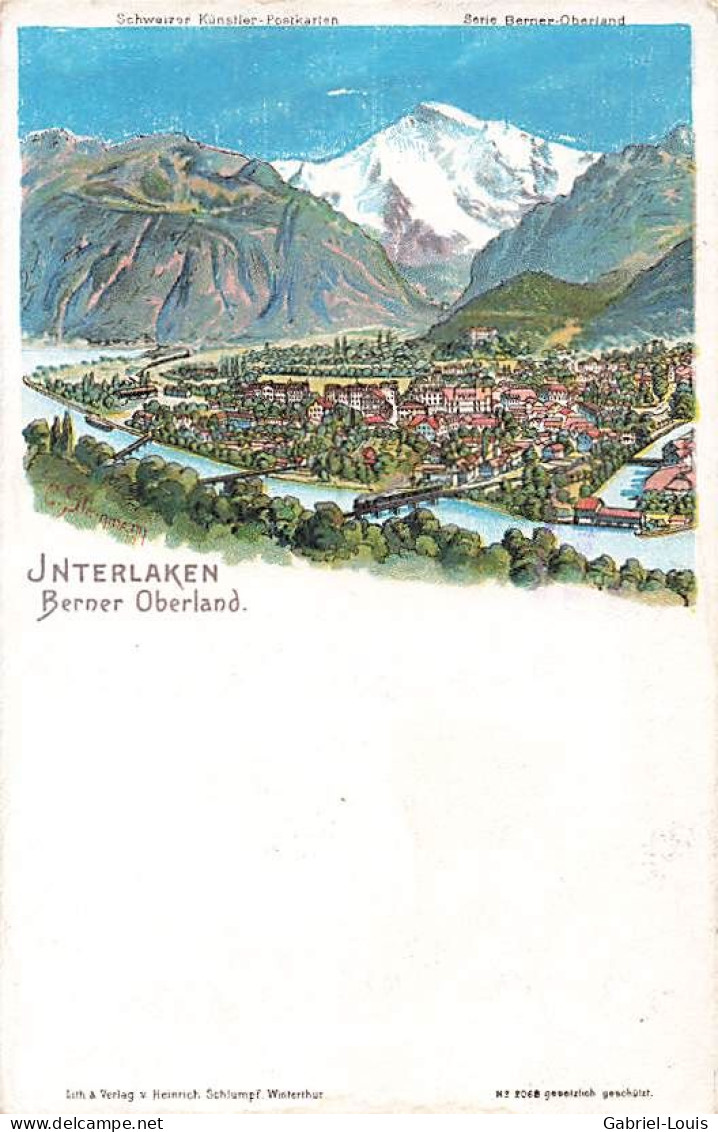 Litho Interlaken Berner Oberland Jungfrau - Interlaken