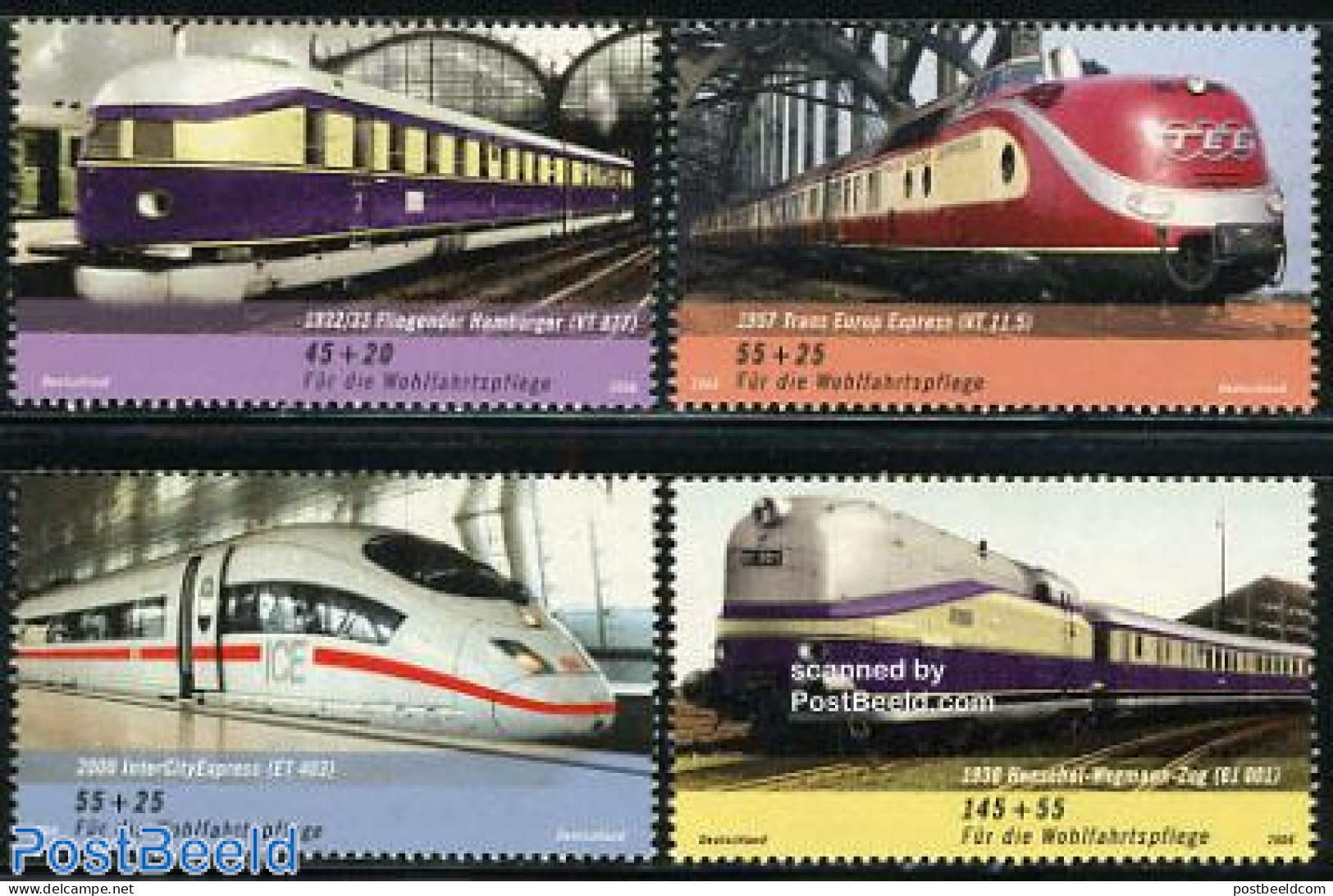 Germany, Federal Republic 2006 Welfare, Railways 4v, Mint NH, Transport - Railways - Art - Bridges And Tunnels - Nuevos