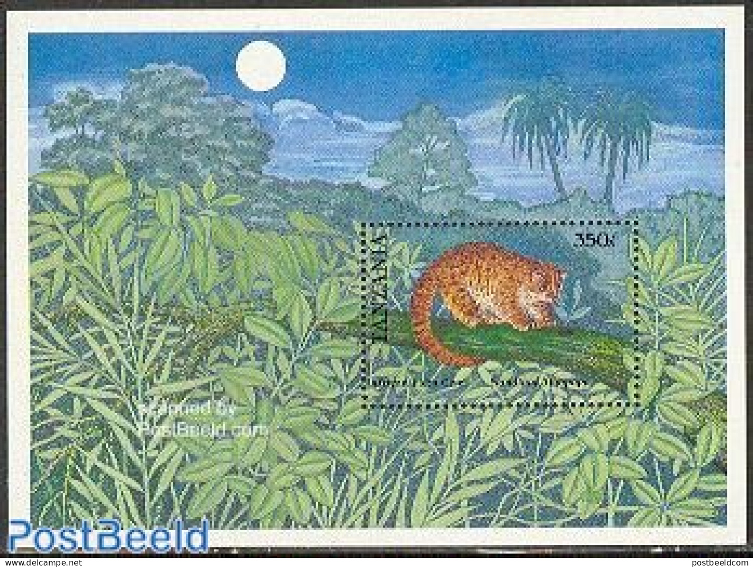Tanzania 1989 African Palm Civet S/s, Mint NH, Nature - Animals (others & Mixed) - Tansania (1964-...)