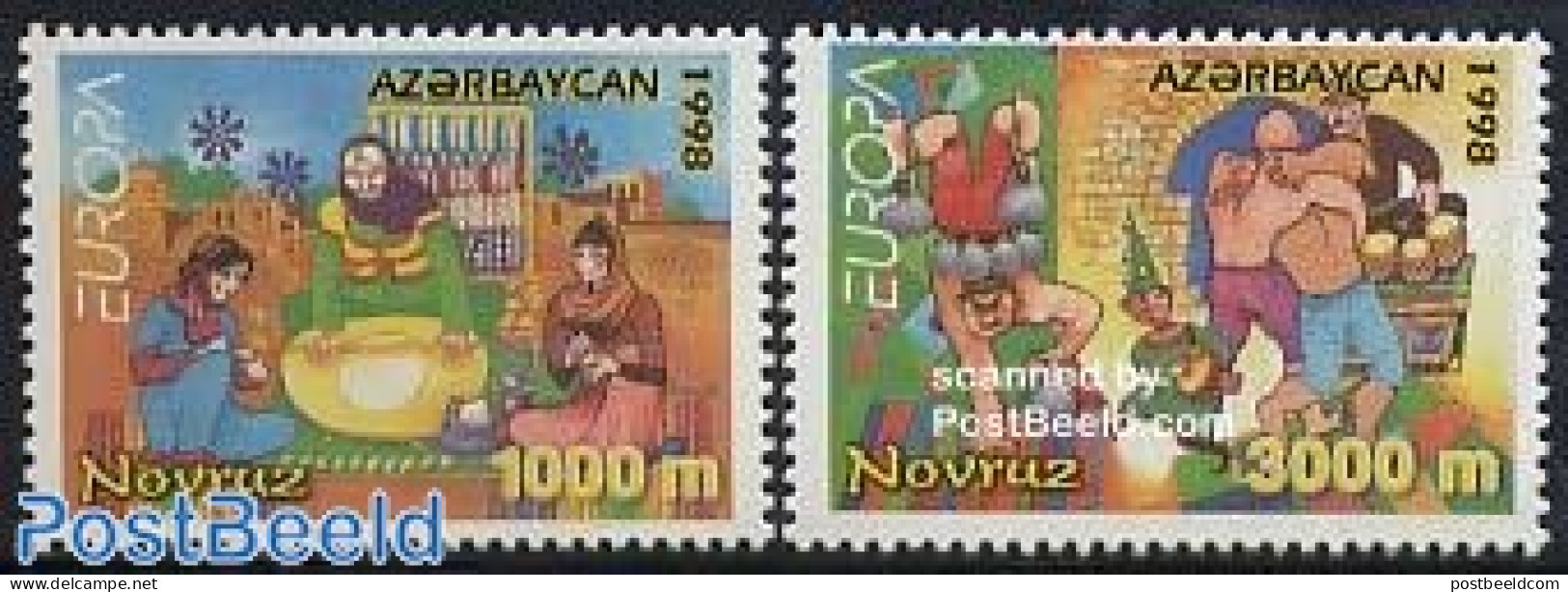 Azerbaijan 1998 Europa, Festivals 2v, Mint NH, History - Various - Europa (cept) - Folklore - Other & Unclassified