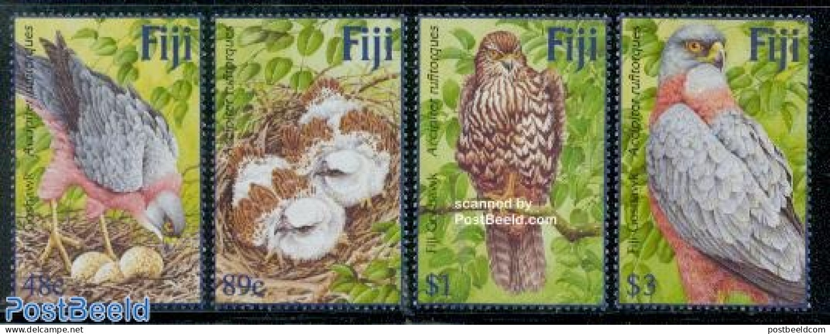 Fiji 2002 Birds Of Prey 4v, Mint NH, Nature - Birds - Birds Of Prey - Sonstige & Ohne Zuordnung