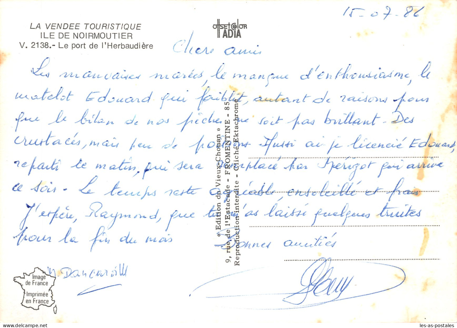 85 L ILE DE NOIRMOUTIER LE PORT DE L HERBAUDIERE - Ile De Noirmoutier