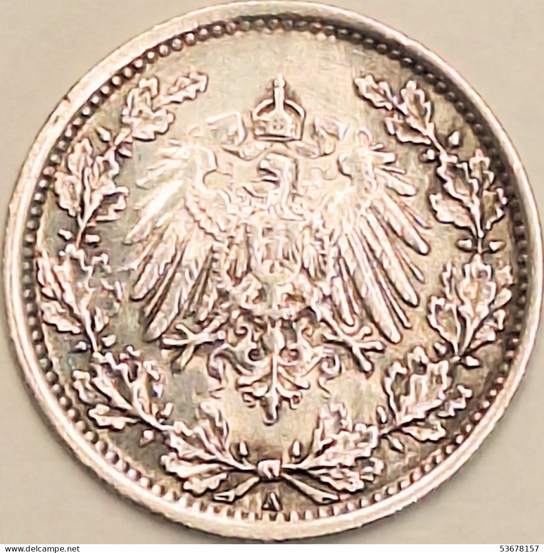 Germany Empire - 1/2 Mark 1918 A, KM# 17, Silver (#4426) - Andere - Europa