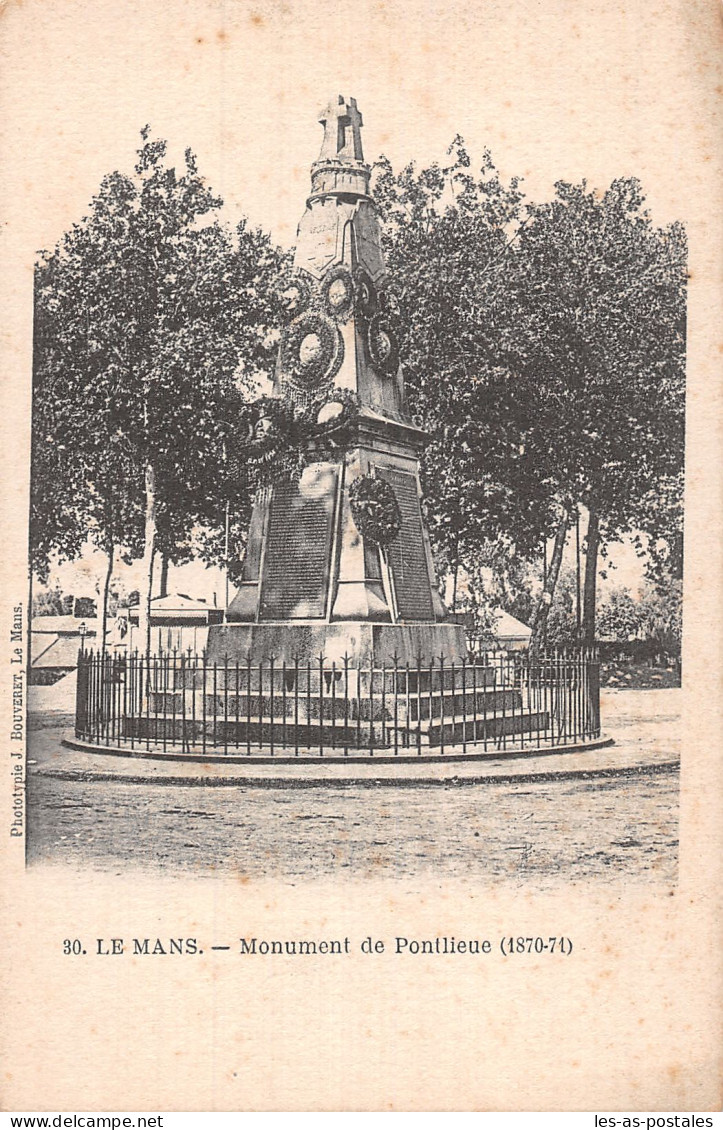 72 LE MANS MONUMENT DE PONTLIEUE - Le Mans