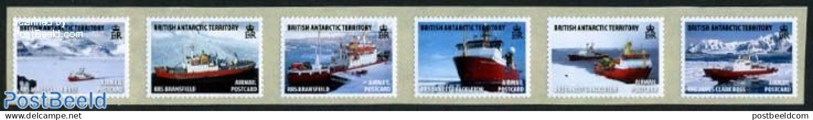 British Antarctica 2011 Research Ships 6v S-a, Mint NH, Transport - Ships And Boats - Ships