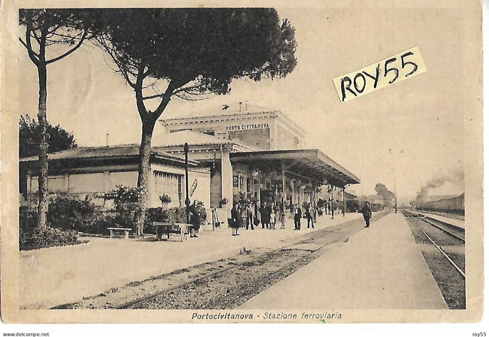 Marche-macerata-porto Civitanova Stazione Ferroviaria Veduta Interno Viaggiatori Pensilina Binari Treno Merci Anni 30 - Other & Unclassified
