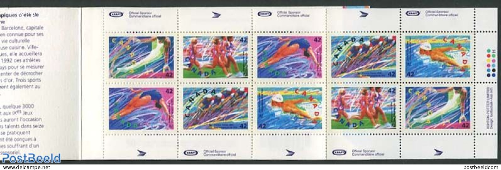 Canada 1992 Olympic Games Booklet, Mint NH, Sport - Olympic Games - Stamp Booklets - Neufs