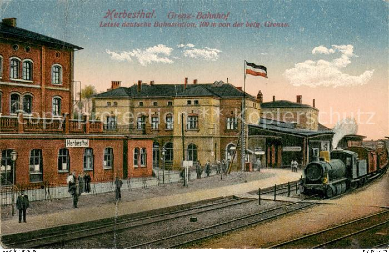 73679251 Herbesthal Wallonie Grenzbahnhof Letzte Deutsche Bahnstation Vor Der Be - Altri & Non Classificati