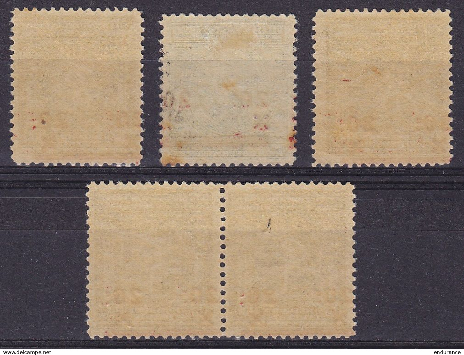 Belgique - Ensemble De N°184 & N°186 ** & * Jeux Olympiques Anvers Surcharges Décalées (voir Scans) - Unused Stamps