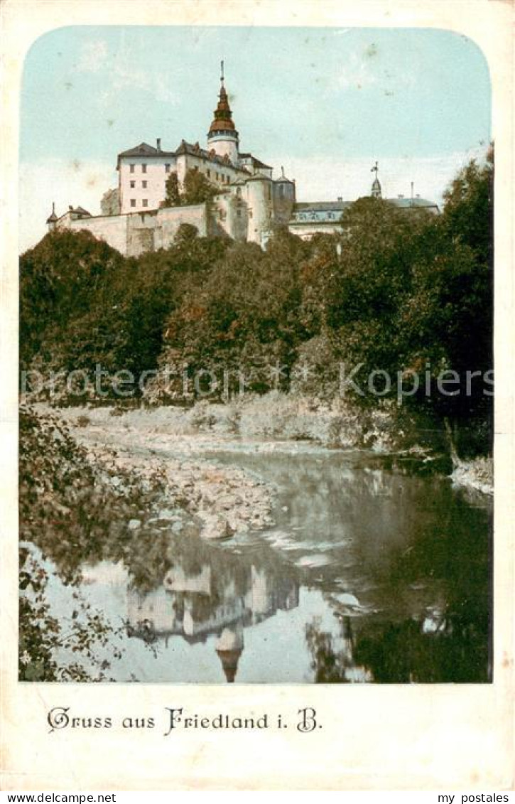 73679236 Friedland Boehmen Uferpartie An Der Wittig Burg Und Schloss Friedland B - Tchéquie