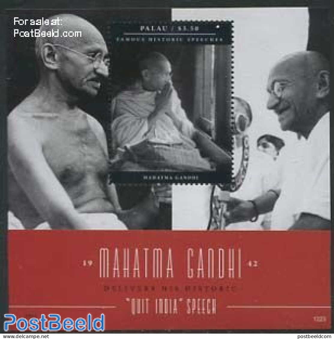 Palau 2012 M. Gandhi S/s, Mint NH, History - Gandhi - Mahatma Gandhi