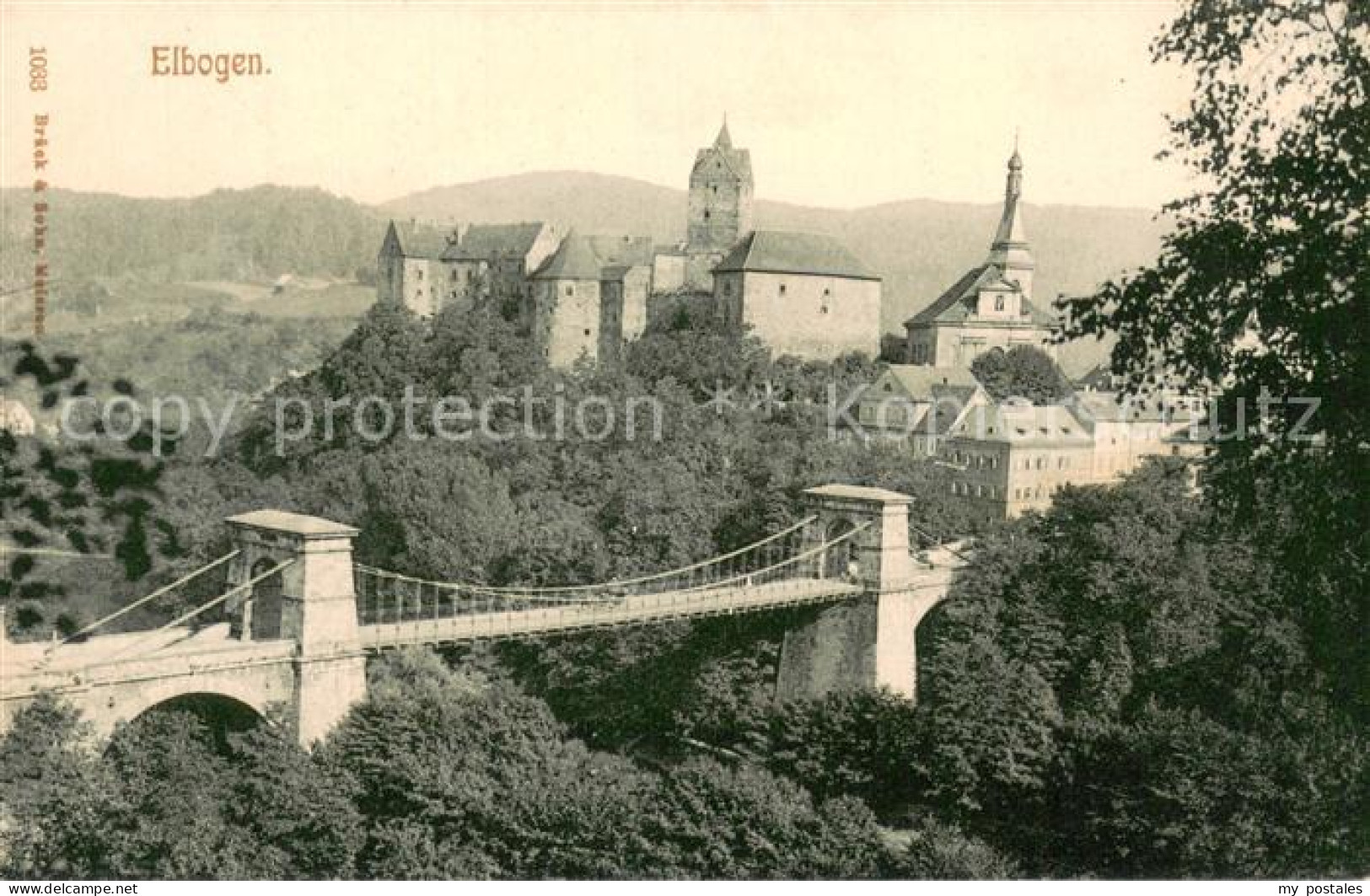 73679226 Elbogen Loket Kettenbruecke Ueber Die Eger Burg  - Tchéquie