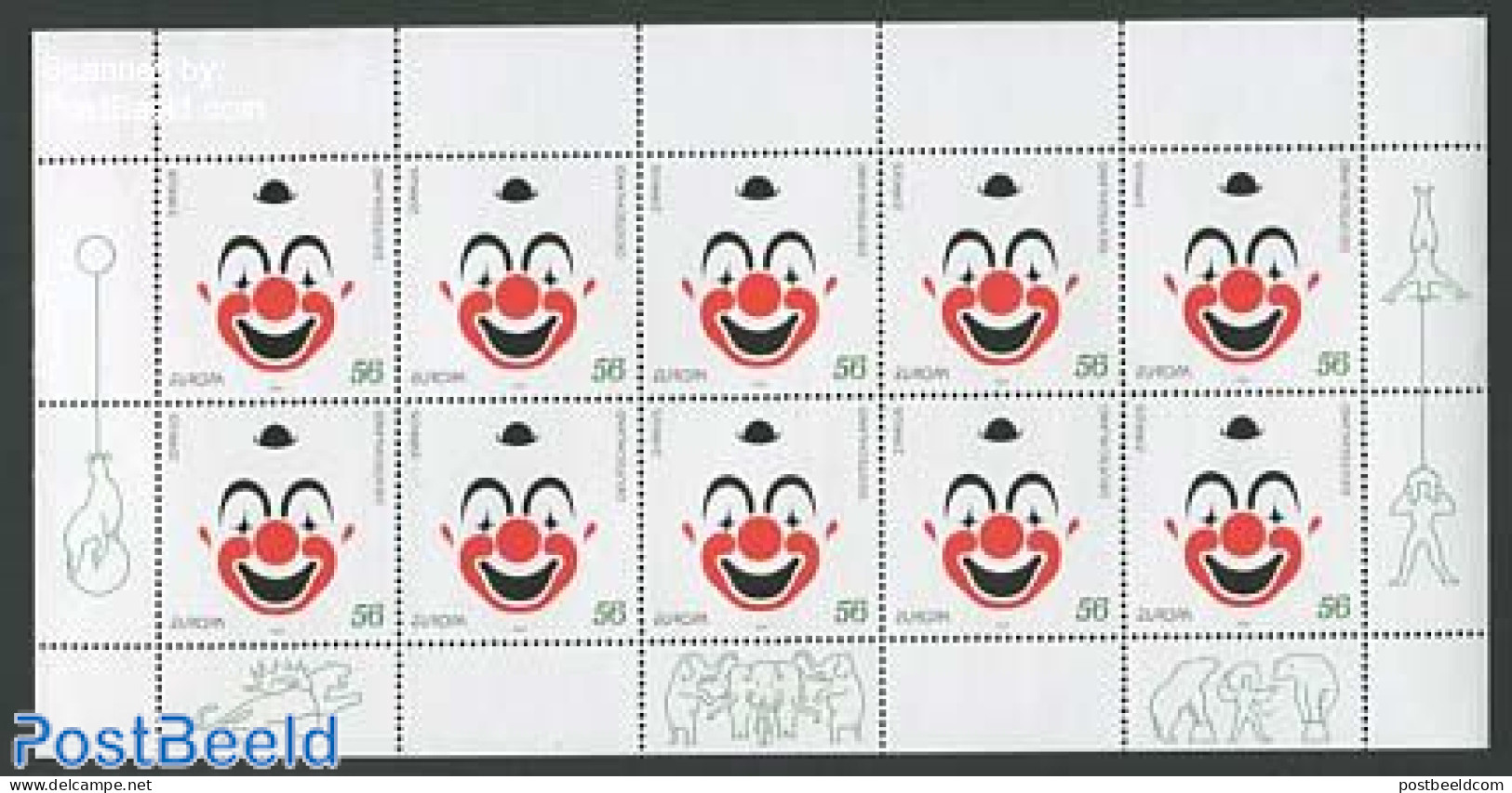 Germany, Federal Republic 2002 Europa, Circus M/s, Mint NH, History - Nature - Performance Art - Europa (cept) - Eleph.. - Unused Stamps
