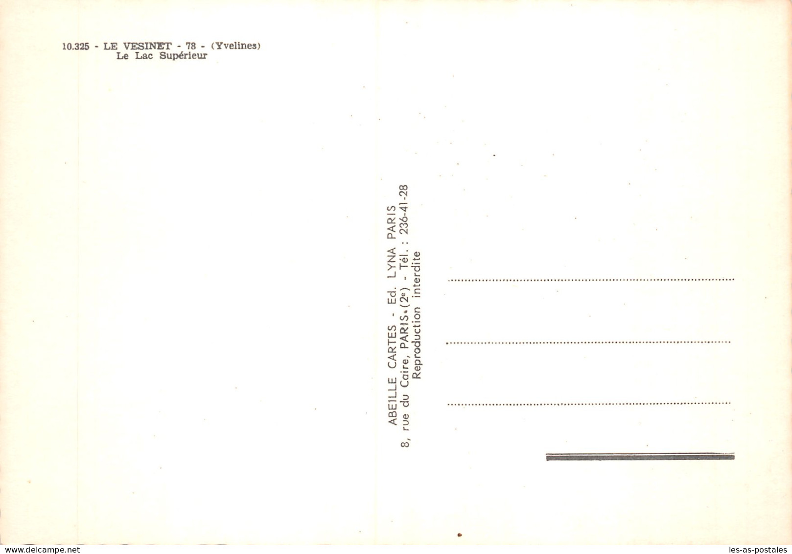 78 LE VESINET LE LAC - Le Vésinet