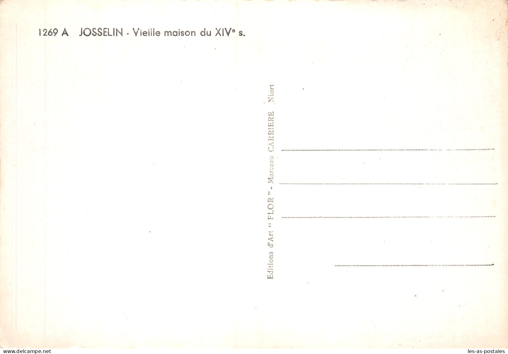 56 JOSSELIN VIEILLE MAISON - Josselin