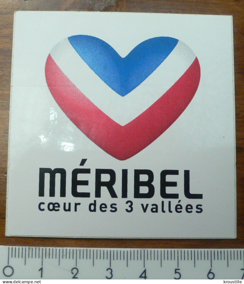 LOT DE 2 AUTOCOLLANTS MERIBEL - THEME SKI / REGIONALISME - Stickers