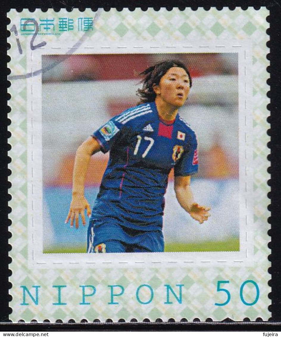 Japan Personalized Stamp, Women's Soccer (jpv9340) Used - Gebraucht