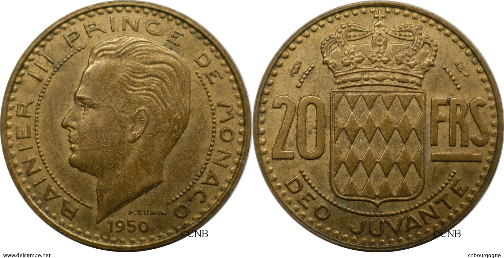 Monaco - Principauté - Rainier III - 20 Francs 1950 - SUP/AU55 - Mon6577 - 1949-1956 Alte Francs