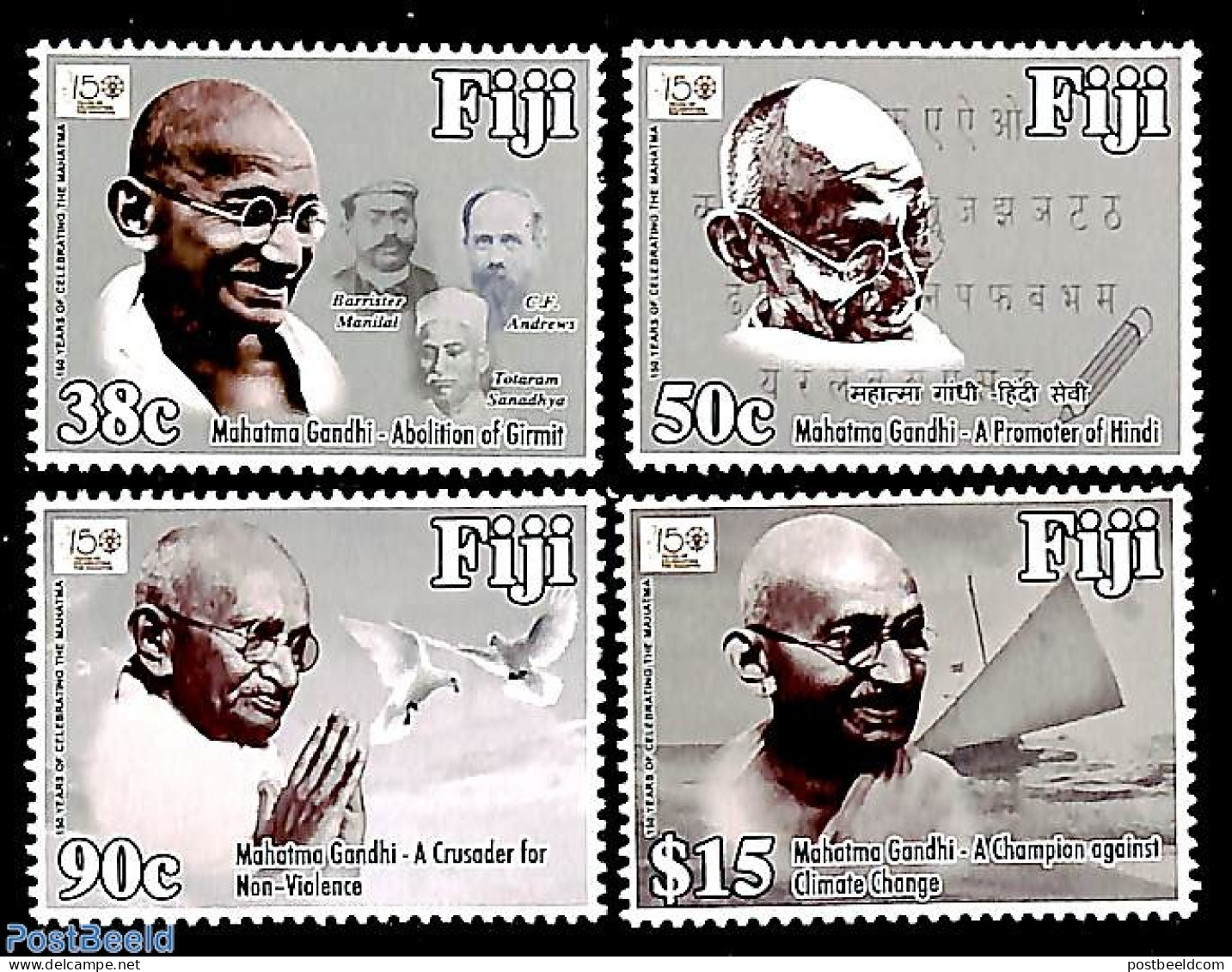 Fiji 2018 Mahatma Gandhi 4v , Mint NH, History - Gandhi - Politicians - Mahatma Gandhi