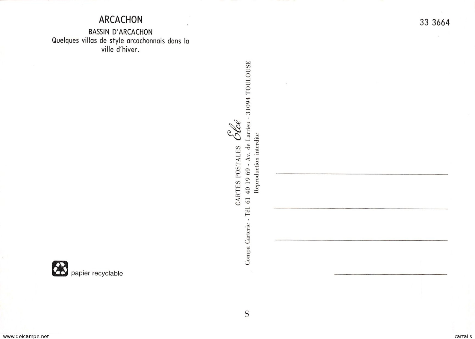 33-ARCACHON VILLAS-N° 4441-C/0235 - Arcachon