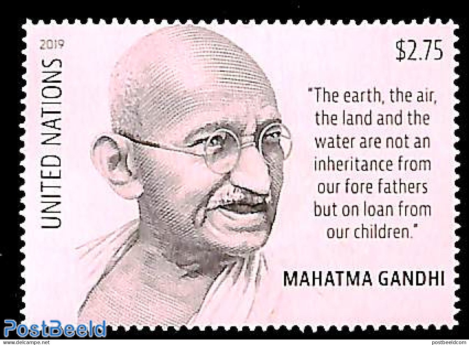 United Nations, New York 2019 M. Gandhi 150th Birth Anniversary 1v, Mint NH, History - Gandhi - Mahatma Gandhi