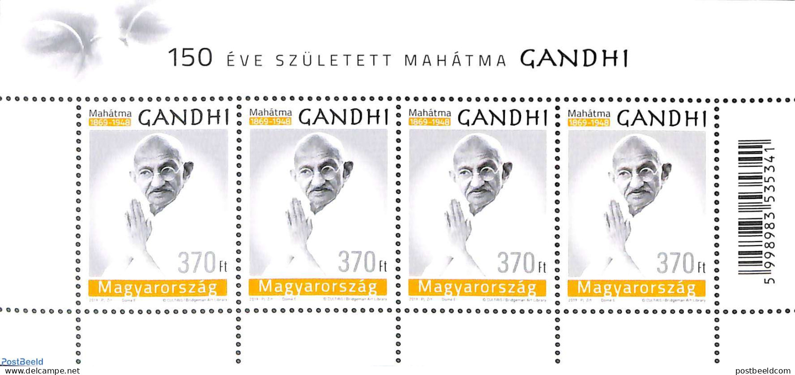 Hungary 2019 Gandhi M/s, Mint NH, History - Gandhi - Nuevos