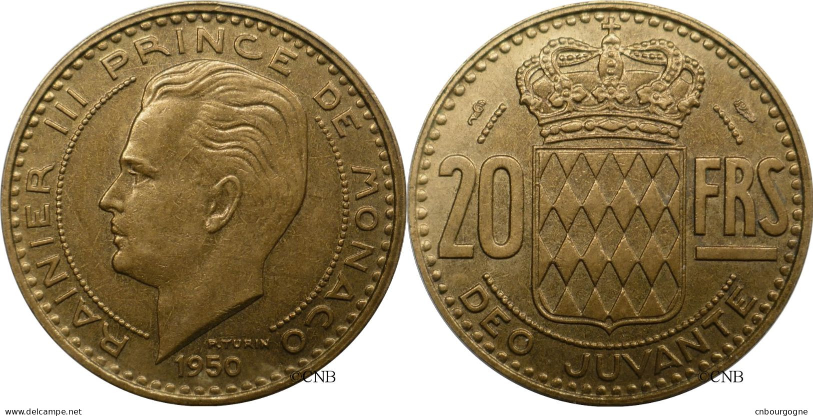 Monaco - Principauté - Rainier III - 20 Francs 1950 - SUP/AU55 - Mon6578 - 1949-1956 Francos Antiguos